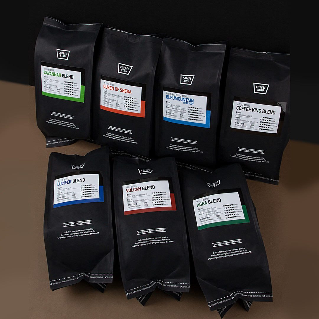 [커피킹] 당일 로스팅 루시퍼 블렌드 다크로스팅 이탈리안 에스프레소 구수한 맛 원두 500g